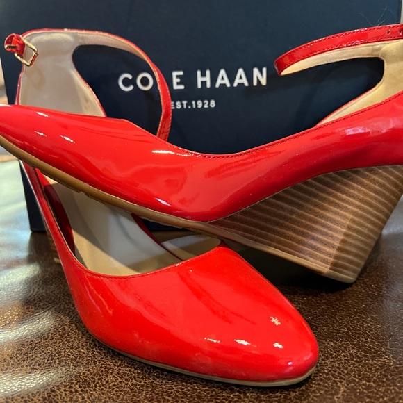 Cole Haan   Style Lacy Red Patten leather 7.5 B - Picture 2 of 8
